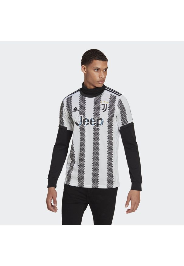 Adidas - Juventus 22/23 Home Jersey. Kolor: czarny, biały, wielokolorowy. Materiał: poliester. Sport: piłka nożna
