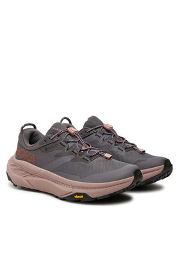 HOKA - Hoka Sneakersy Transport GTX GORE-TEX 1133958 Fioletowy. Kolor: fioletowy. Materiał: materiał. Technologia: Gore-Tex