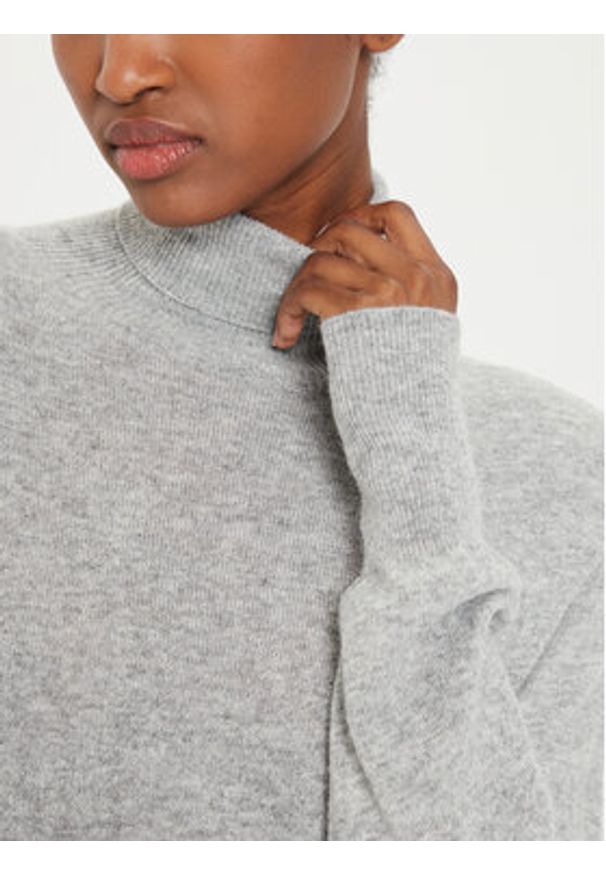 Kontatto Sukienka dzianinowa 3M0175 Szary Regular Fit. Kolor: szary. Materiał: syntetyk