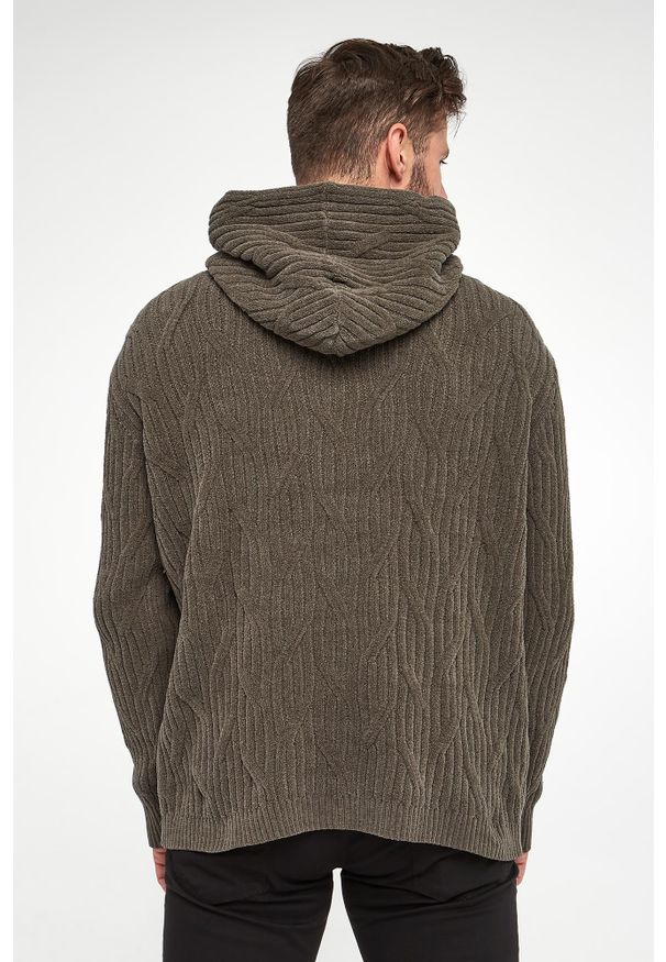 Emporio Armani - Sweter męski z kapturem EMPORIO ARMANI. Typ kołnierza: kaptur