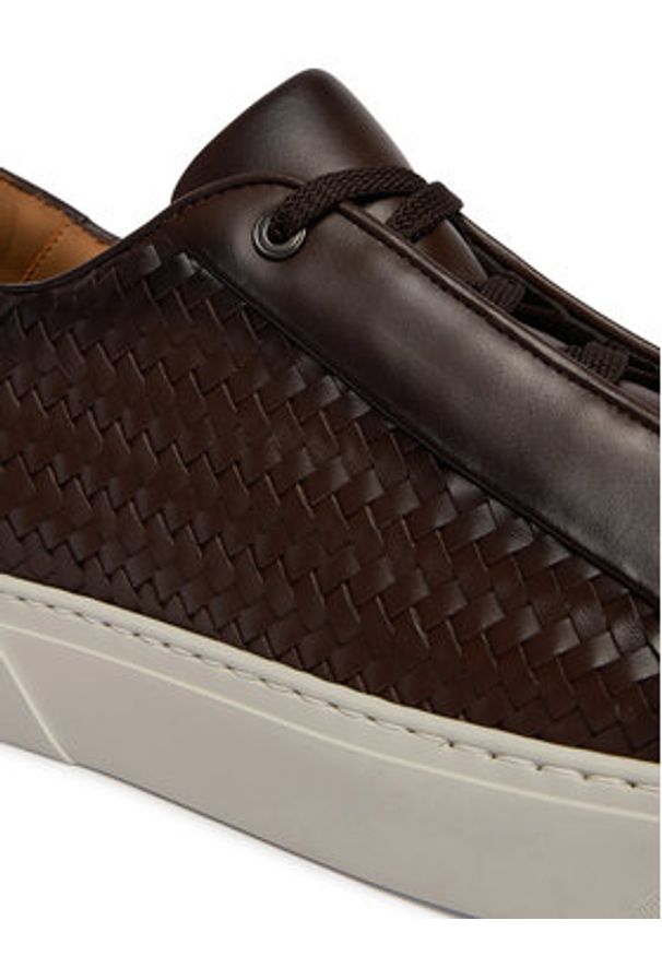 BOSS Sneakersy Gary 50555323 Brązowy. Kolor: brązowy. Materiał: skóra