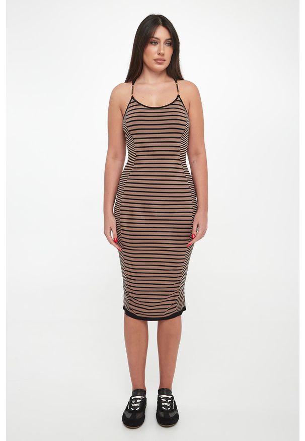 Elisabetta Franchi - Sukienka damska midi ELISABETTA FRANCHI. Długość: midi