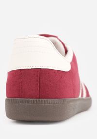 Born2be - Bordowe Sneakersy z Imitacji Zamszu na Płaskiej Podeszwie Memeriana. Kolor: czerwony. Materiał: zamsz. Szerokość cholewki: normalna. Obcas: na płaskiej podeszwie #6
