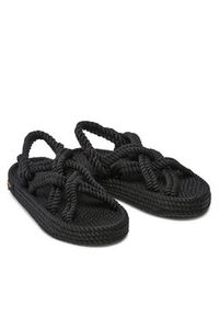 Bohonomad Espadryle Bodrum Platform BOD.0020.PRS Czarny. Kolor: czarny. Materiał: materiał. Obcas: na platformie #4