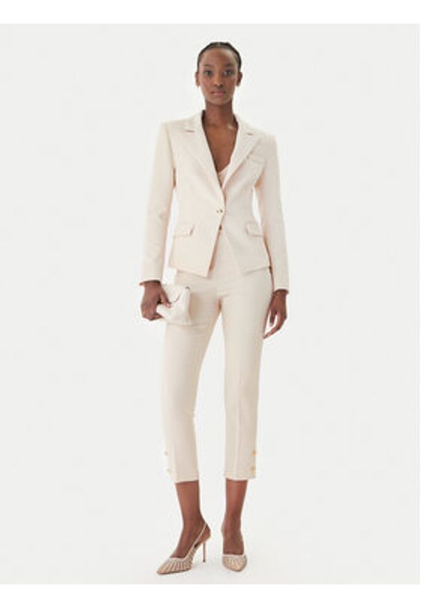 Rinascimento Spodnie materiałowe CFC0128641003 Beżowy Slim Fit. Kolor: beżowy. Materiał: syntetyk