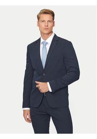 Lindbergh Garnitur 30-606900 Granatowy Slim Fit. Kolor: niebieski. Materiał: syntetyk