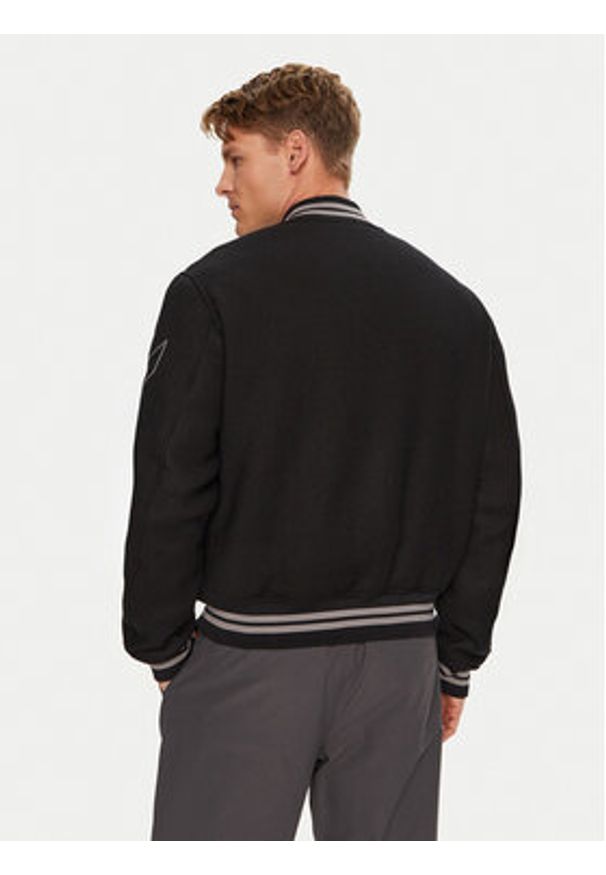 OFF-WHITE - Off-White Kurtka bomber OMEA315S23FAB0011008 Czarny Regular Fit. Kolor: czarny. Materiał: wełna, bawełna