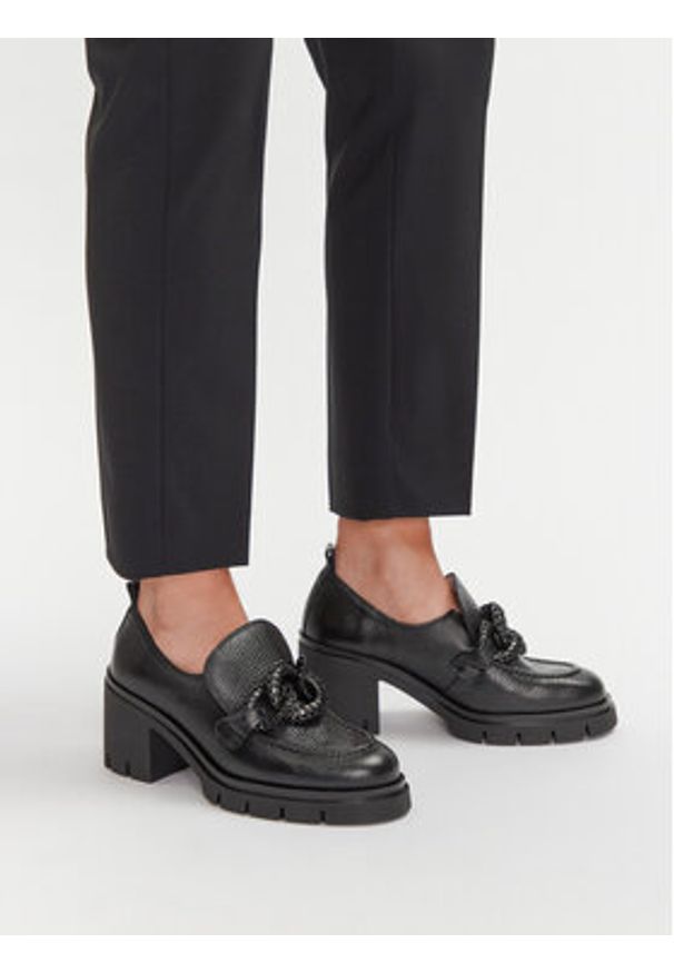 Hispanitas Półbuty HI254331 Czarny. Kolor: czarny. Materiał: skóra