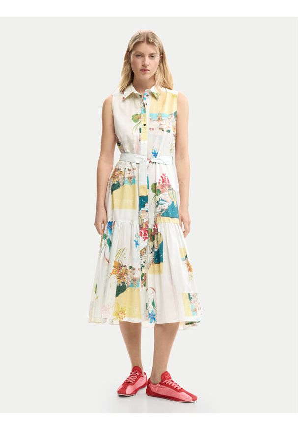 Desigual Sukienka koszulowa 26SWVW15 Kolorowy Regular Fit. Materiał: bawełna. Wzór: kolorowy. Typ sukienki: koszulowe