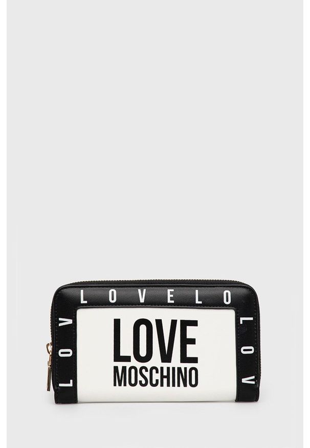 Love Moschino - Portfel. Kolor: biały. Materiał: materiał