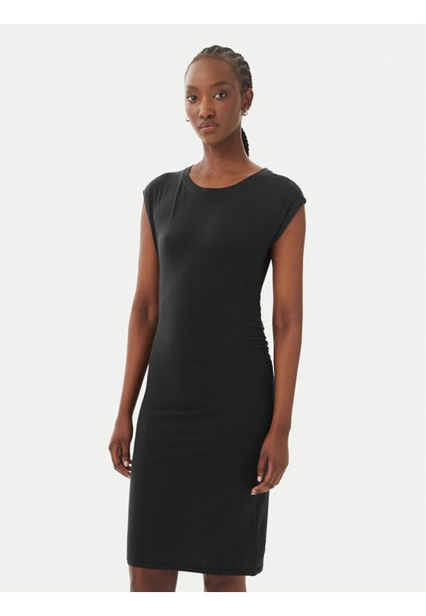 Vero Moda Sukienka codzienna Ava Sarah 10346941 Czarny Slim Fit. Okazja: na co dzień. Kolor: czarny. Materiał: lyocell. Typ sukienki: proste. Styl: casual
