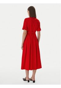 LOLA CASADEMUNT Sukienka koszulowa LS2616089 Czerwony Regular Fit. Kolor: czerwony. Materiał: bawełna. Typ sukienki: koszulowe #3