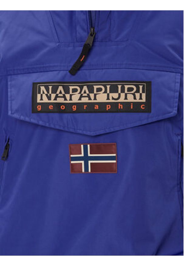 Napapijri Kurtka anorak Rainforest Next NP0A4IB9 Niebieski Regular Fit. Kolor: niebieski. Materiał: syntetyk