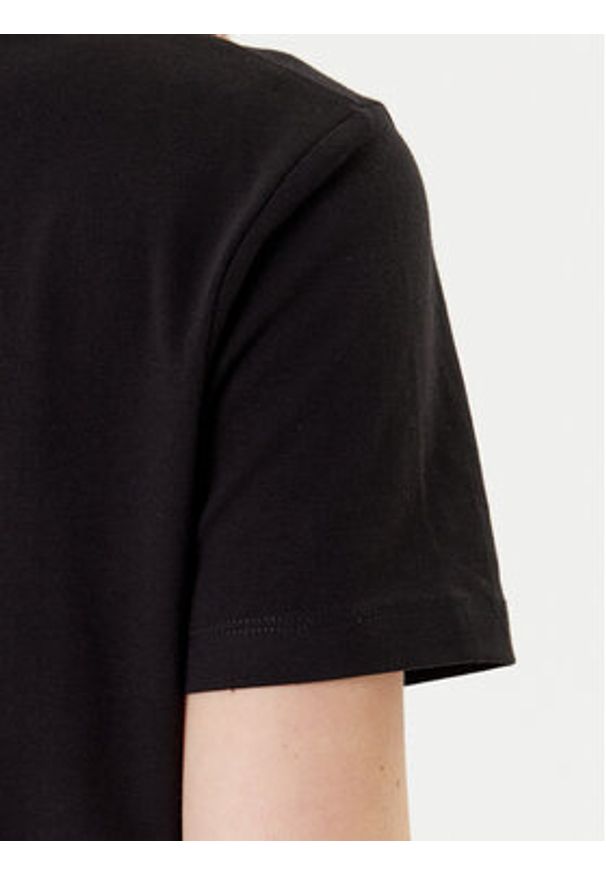 Guess T-Shirt V5YI08 J1314 Czarny Regular Fit. Kolor: czarny. Materiał: bawełna
