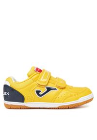 Joma Buty do piłki nożnej Top Flex Jr 2528 TPJS2528INV Żółty. Kolor: żółty. Materiał: skóra