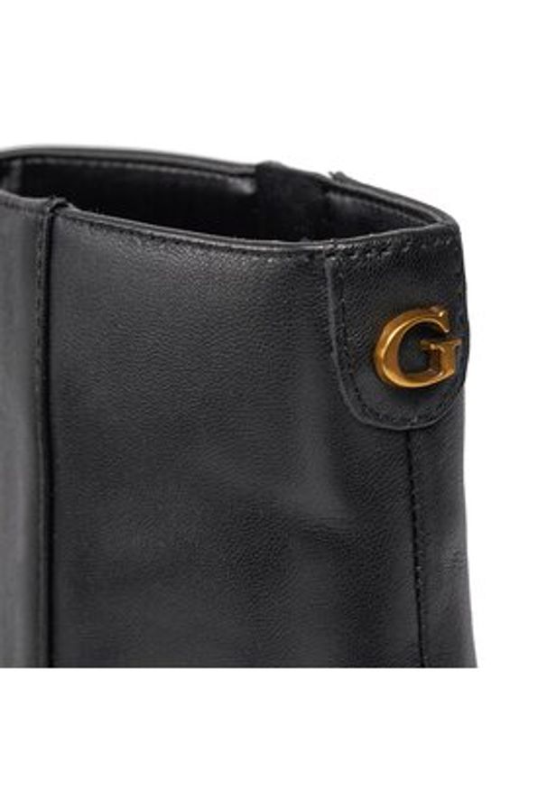 Guess Botki Brayan FL8BRN Czarny. Kolor: czarny. Materiał: skóra
