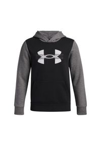Bluza z kapturem dla dzieci Under Armour Rival Colorblock Graphic. Typ kołnierza: kaptur. Kolor: czarny. Sport: joga i pilates, fitness #1