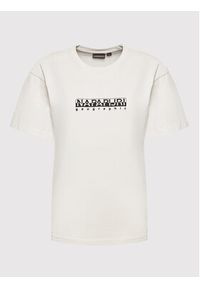 Napapijri T-Shirt S-Box NP0A4GDD Beżowy Regular Fit. Kolor: beżowy. Materiał: bawełna