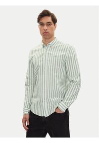 Mustang Koszula Rawlins 1016249 Zielony Slim Fit. Kolor: zielony. Materiał: bawełna