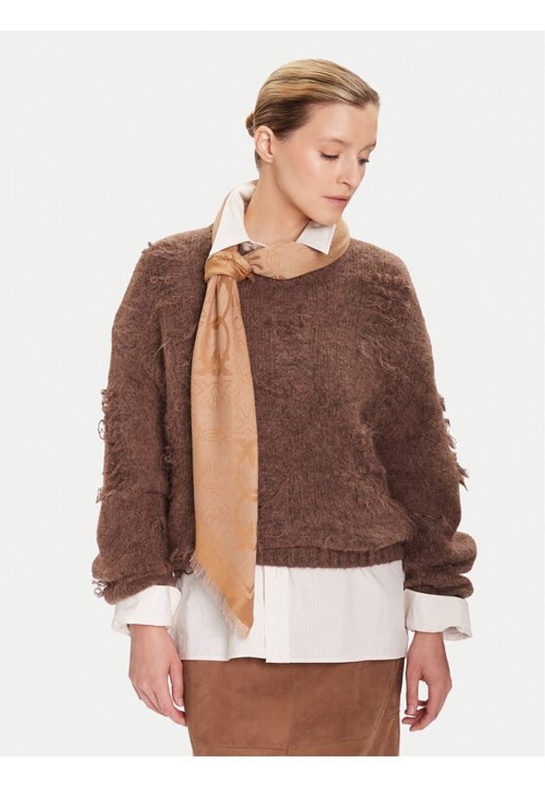 Pinko - PINKO Chusta 106017 A2ZH Beżowy. Kolor: beżowy. Materiał: wiskoza, materiał