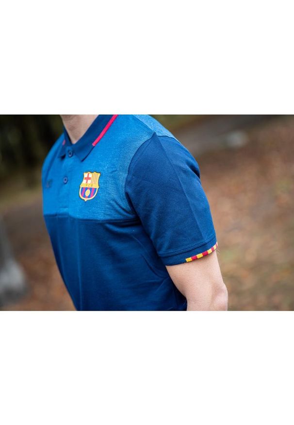 FC Barcelona - Koszulka męska Barça Catalan Collar. Kolor: niebieski
