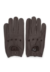 Wittchen - Męskie rękawiczki skórzane samochodowe ciemny brąz. Kolor: brązowy. Materiał: skóra. Sezon: wiosna, jesień, zima. Styl: rockowy, klasyczny, elegancki #4