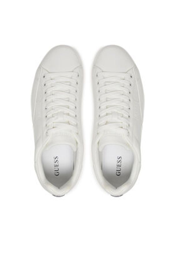 Guess Sneakersy Caserta FMFCAS ELL12 Biały. Kolor: biały. Materiał: skóra