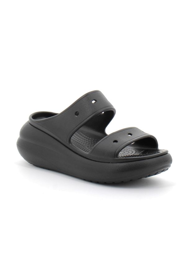 Klapki damskie na platformie Crocs CRUSH. Kolor: czarny. Obcas: na platformie