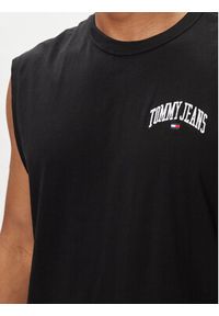 Tommy Jeans Tank top Varsity DM0DM18664 Czarny Regular Fit. Kolor: czarny. Materiał: bawełna