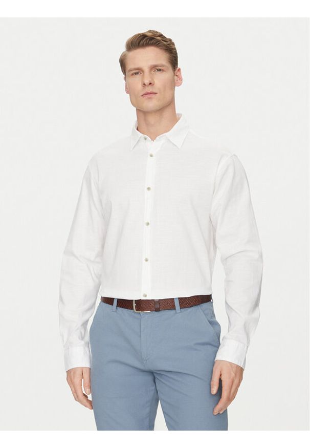 Jack & Jones Koszula Pierre 12270085 Biały Relaxed Fit. Kolor: biały. Materiał: bawełna