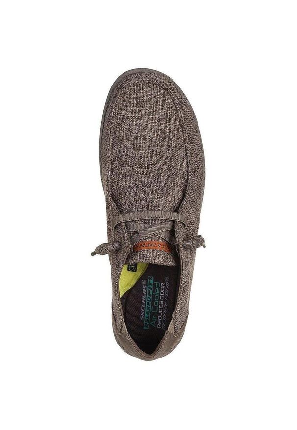 skechers - Adidasy Skechers Melson-nela, Mężczyźni. Kolor: brązowy. Materiał: materiał