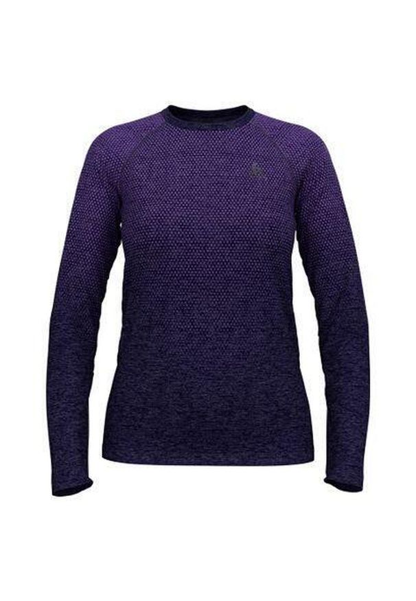 Koszulka damska Odlo ESSENTIAL SEAMLESS T-shirt crew neck l/s. Kolor: fioletowy. Długość rękawa: długi rękaw