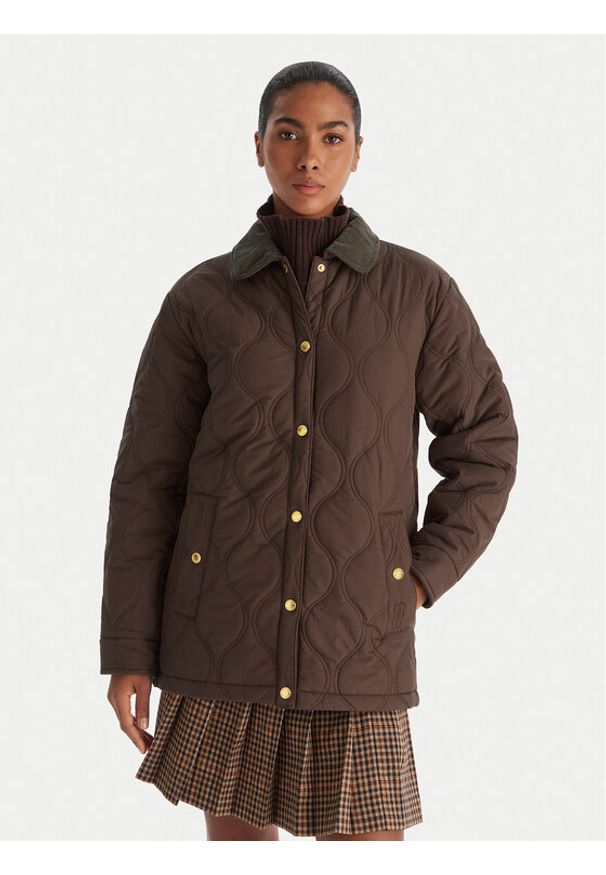 Hunter Kurtka przejściowa Witton HARW0004252 Brązowy Regular Fit. Kolor: brązowy. Materiał: syntetyk