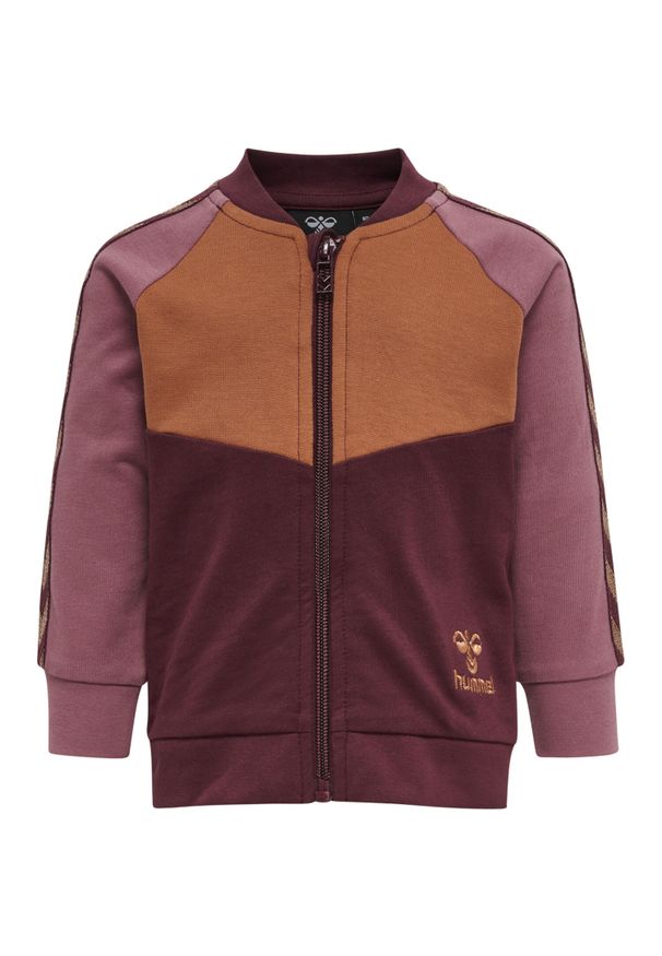 Dziecięca bluza dresowa z zamkiem błyskawicznym Hummel Puk. Kolor: czerwony, wielokolorowy, różowy. Materiał: dresówka