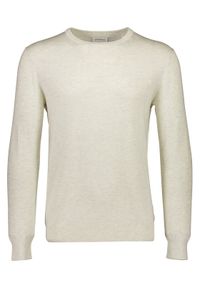 Lindbergh Sweter 30-80043 Beżowy Slim Fit. Kolor: beżowy. Materiał: wiskoza