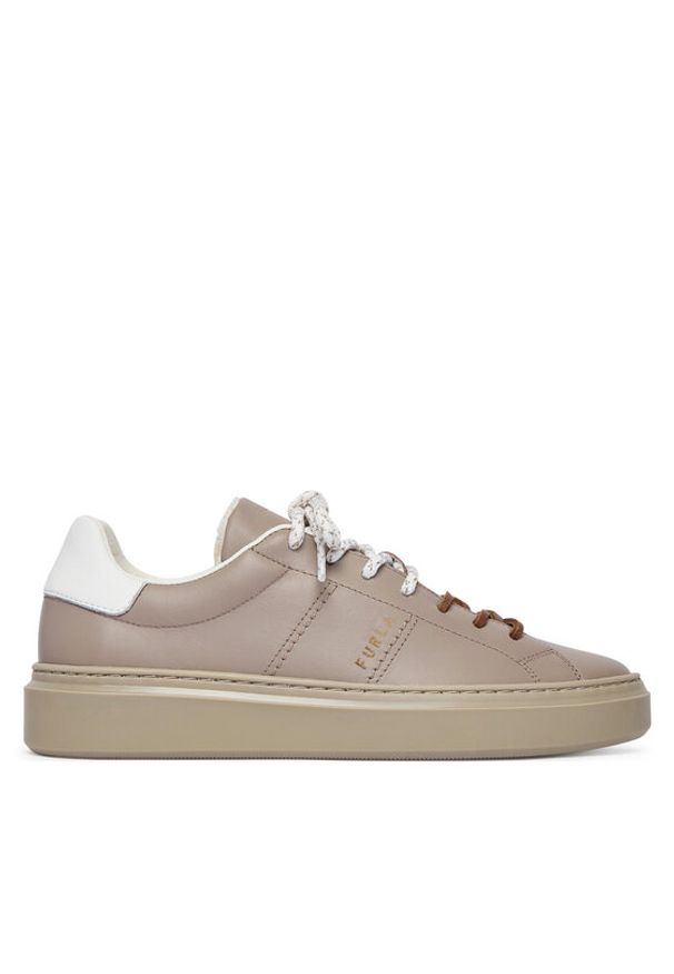 Furla Sneakersy Hype YM49HYP BX3477 PT 5304S Beżowy ciemny. Kolor: beżowy. Materiał: skóra