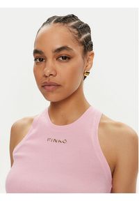 Pinko Top Distinto 100822 A15E Różowy Slim Fit. Kolor: różowy. Materiał: bawełna #5