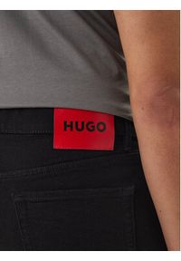 Hugo - HUGO Szorty jeansowe 50556154 Czarny Tapered Fit. Kolor: czarny. Materiał: bawełna #4