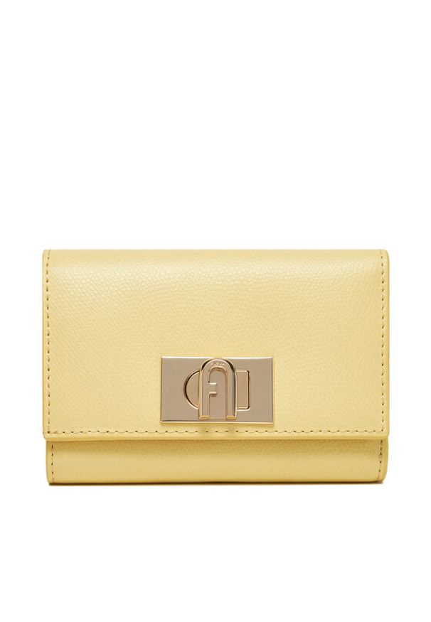 Furla Duży Portfel Damski 1927 WP00225 ARE000 3684S Żółty. Kolor: żółty. Materiał: skóra