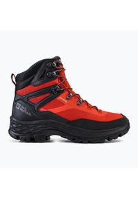 Buty trekkingowe męskie Jack Wolfskin Rebellion Guide Texapore Mid. Wysokość cholewki: za kostkę. Kolor: żółty, wielokolorowy, pomarańczowy. Materiał: materiał, syntetyk. Szerokość cholewki: normalna