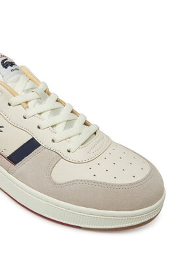 Lacoste Sneakersy 7-48SMA0103 Écru. Materiał: skóra