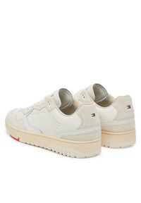 TOMMY HILFIGER - Tommy Hilfiger Sneakersy Th Basket Better Mix FM0FM05520 Écru. Materiał: skóra #3