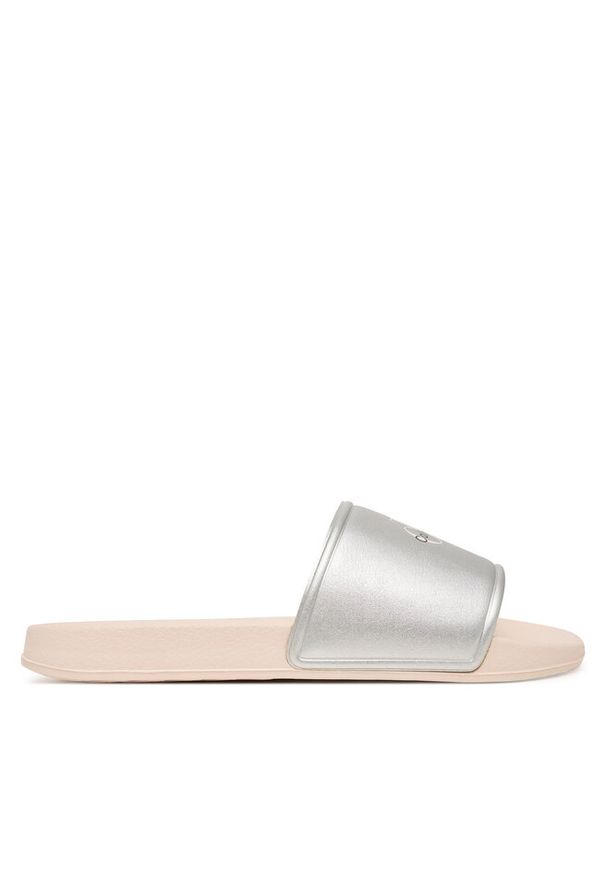 Klapki Calvin Klein. Kolor: srebrny