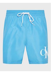 Calvin Klein Swimwear Szorty kąpielowe KM0KM00849 Niebieski Regular Fit. Kolor: niebieski. Materiał: syntetyk