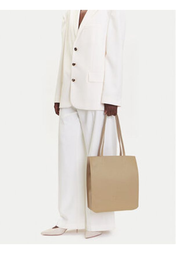 Patrizia Pepe Torebka 8B0237/L001-B732 Beżowy. Kolor: beżowy. Materiał: skórzane