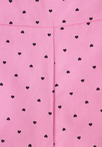 Born2be - Różowe Bawełniane Spódnico-Szorty z Wysokim Stanem Ozdobione Serduszkami Iosise. Okazja: na co dzień, na spacer. Stan: podwyższony. Kolor: różowy. Materiał: bawełna. Wzór: aplikacja. Styl: casual, elegancki #6