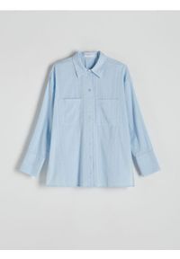 Reserved - Bawełniana koszula - jasnoniebieski. Kolor: niebieski. Materiał: bawełna