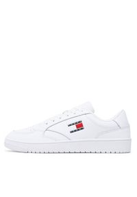 Tommy Jeans Sneakersy Retro Leather EM0EM01190 Biały. Kolor: biały. Materiał: skóra #7