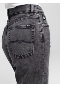 Big-Star - Spodnie jeans damskie wide ciemnoszare Atrea 899. Stan: podwyższony. Kolor: szary. Długość: krótkie. Sezon: lato. Styl: vintage, retro #4
