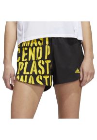 Adidas - Spodenki adidas Run Fast Running Shorts With Inner Briefs HA4292 - czarne. Kolor: czarny. Materiał: tkanina, elastan, poliester, materiał. Sport: bieganie